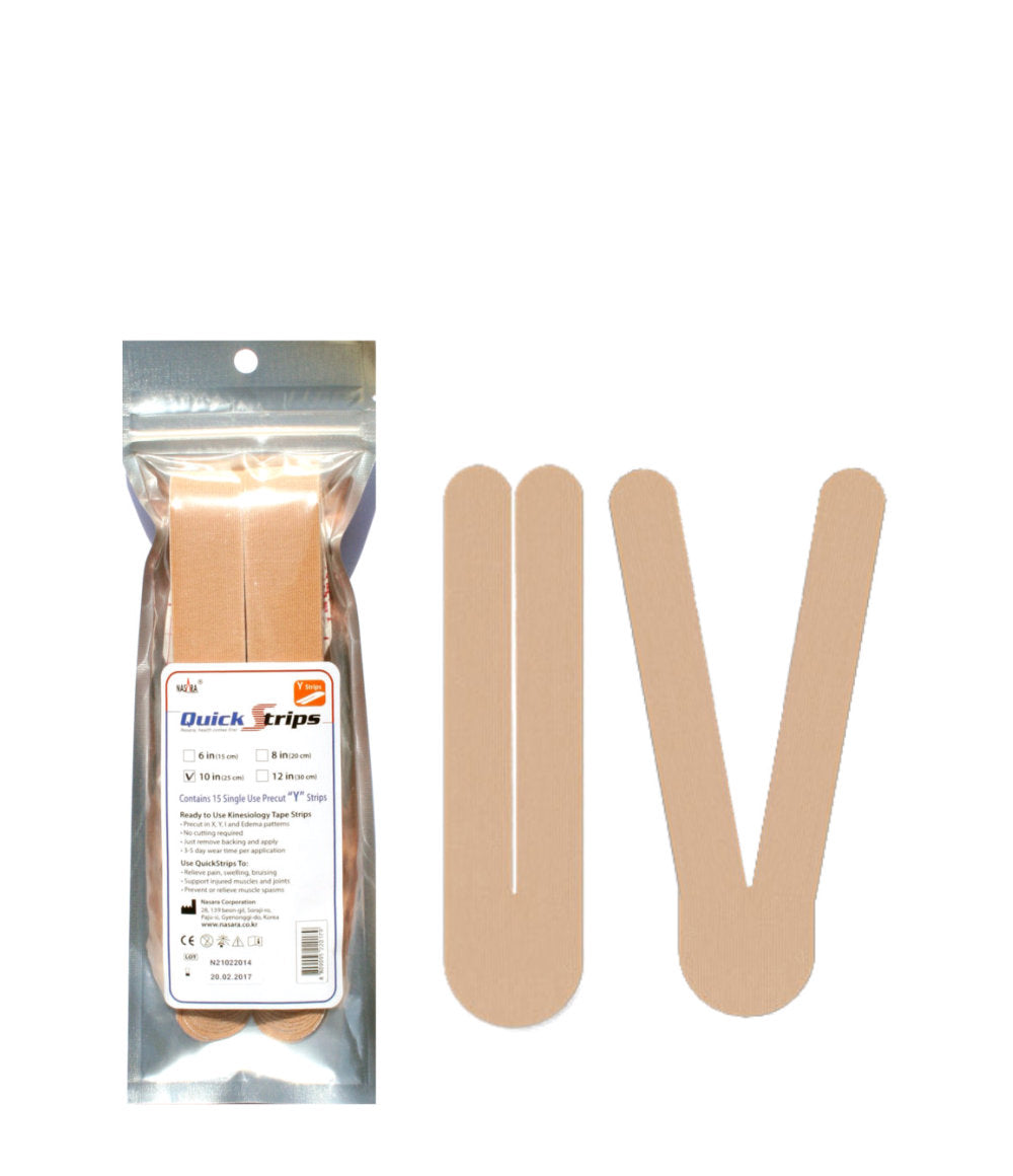 Nasara QuickStrips 10" Precut Y Strips - Beige