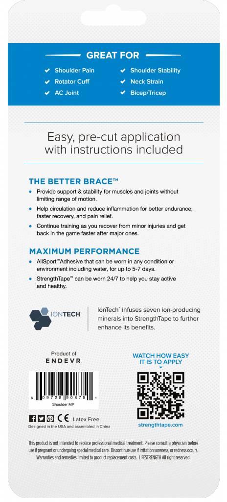 StrengthTape Shoulder Taping Kit - Package Back