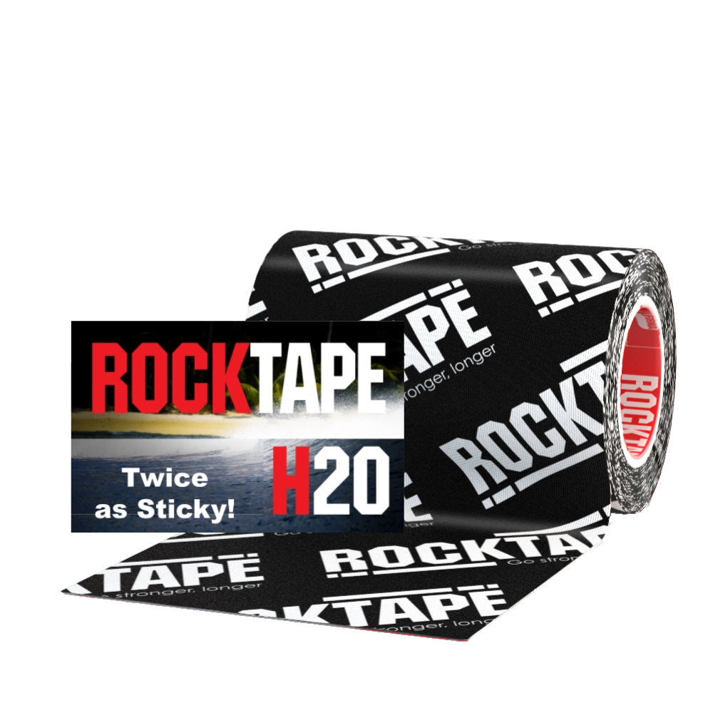 RockTape H2O Black Logo 4" Wide Kinesiology Tape