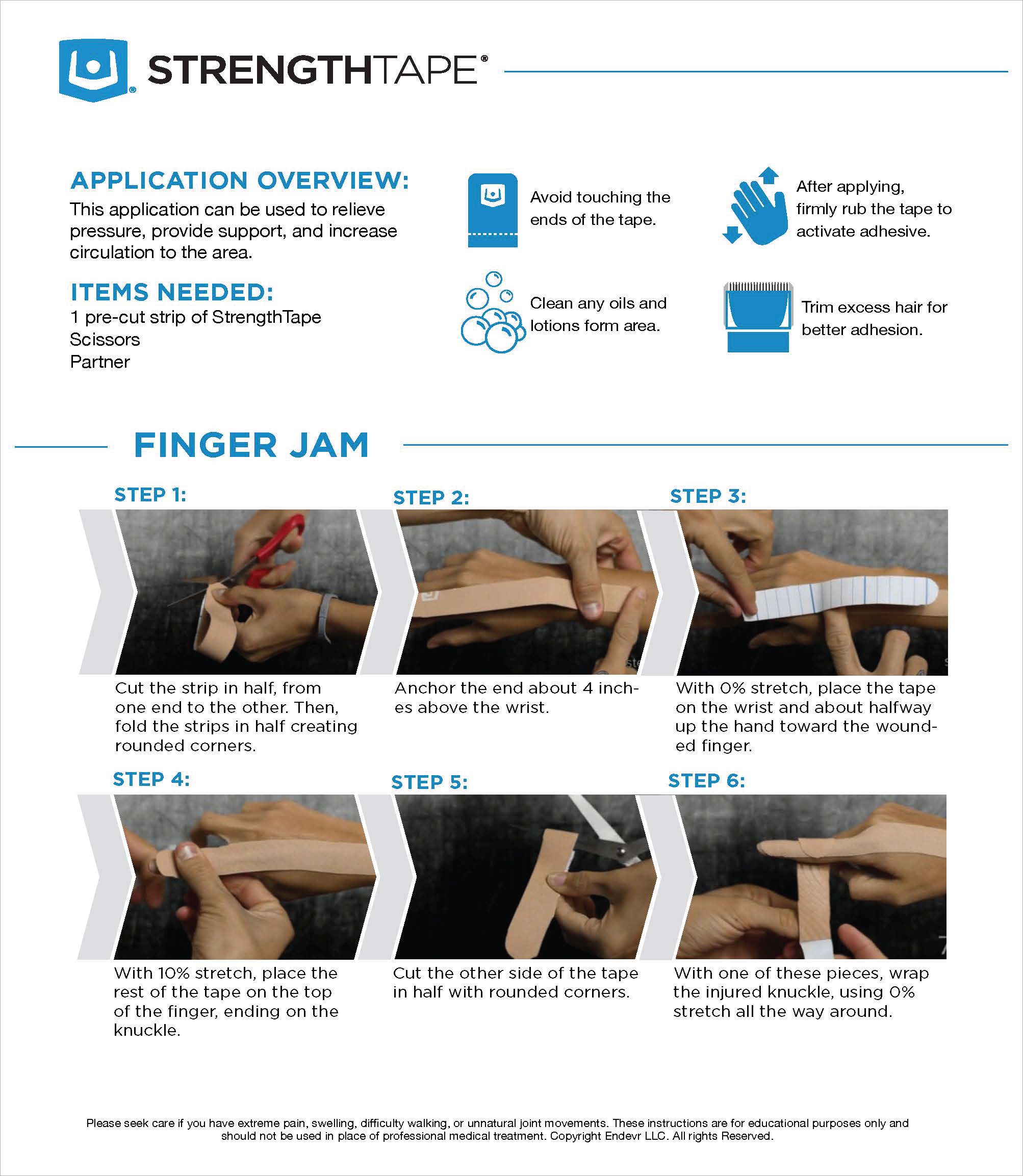 StrengthTape Finger Jam Taping Instructions