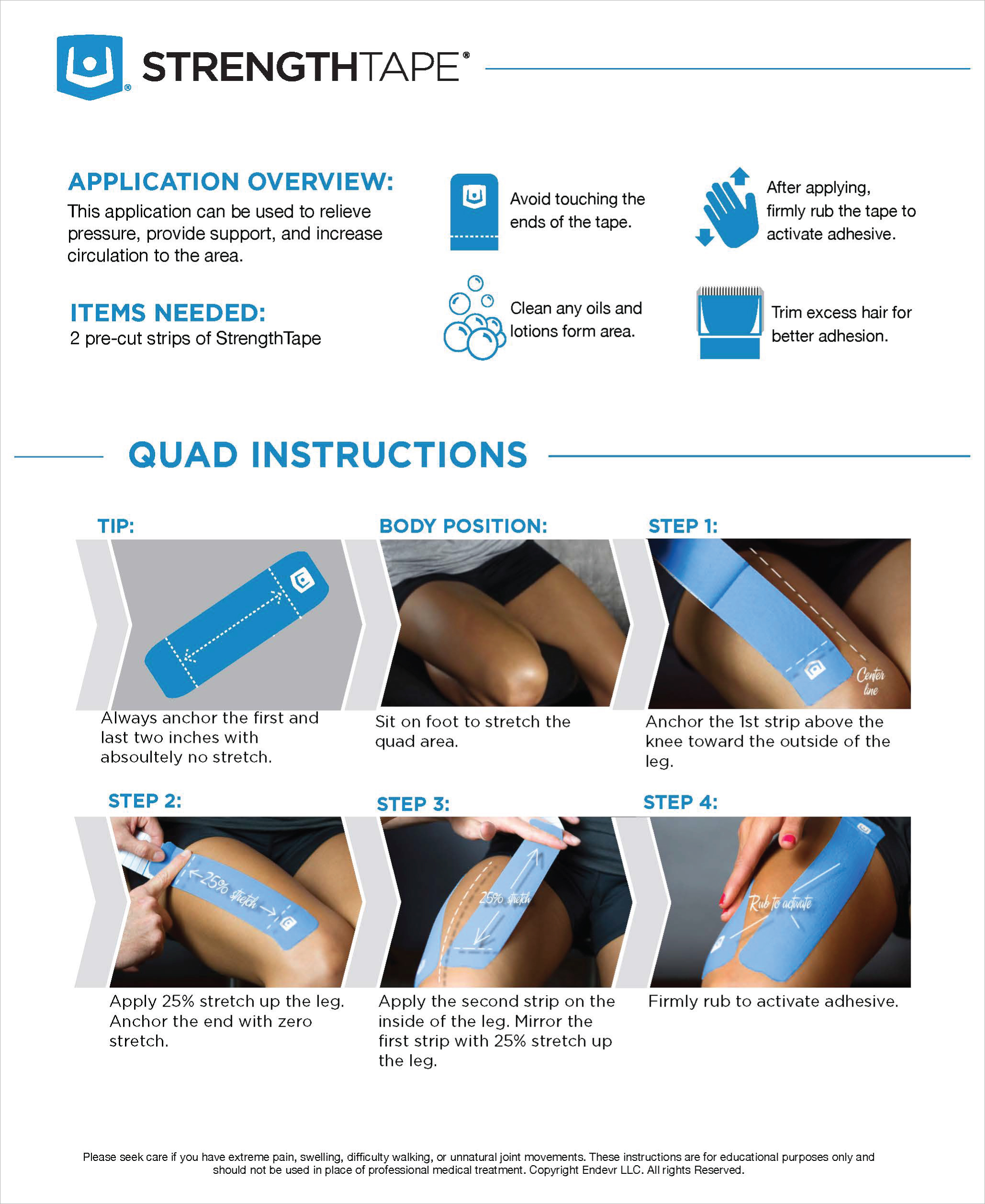 StrengthTape Quad Taping Instructions