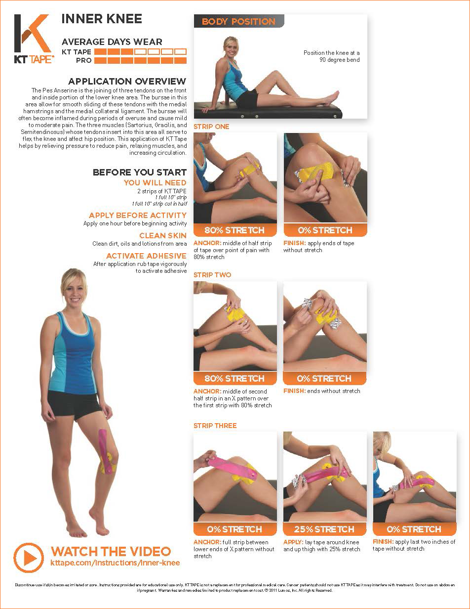 Kinesiology taping for knee pain - Instructions & How-To