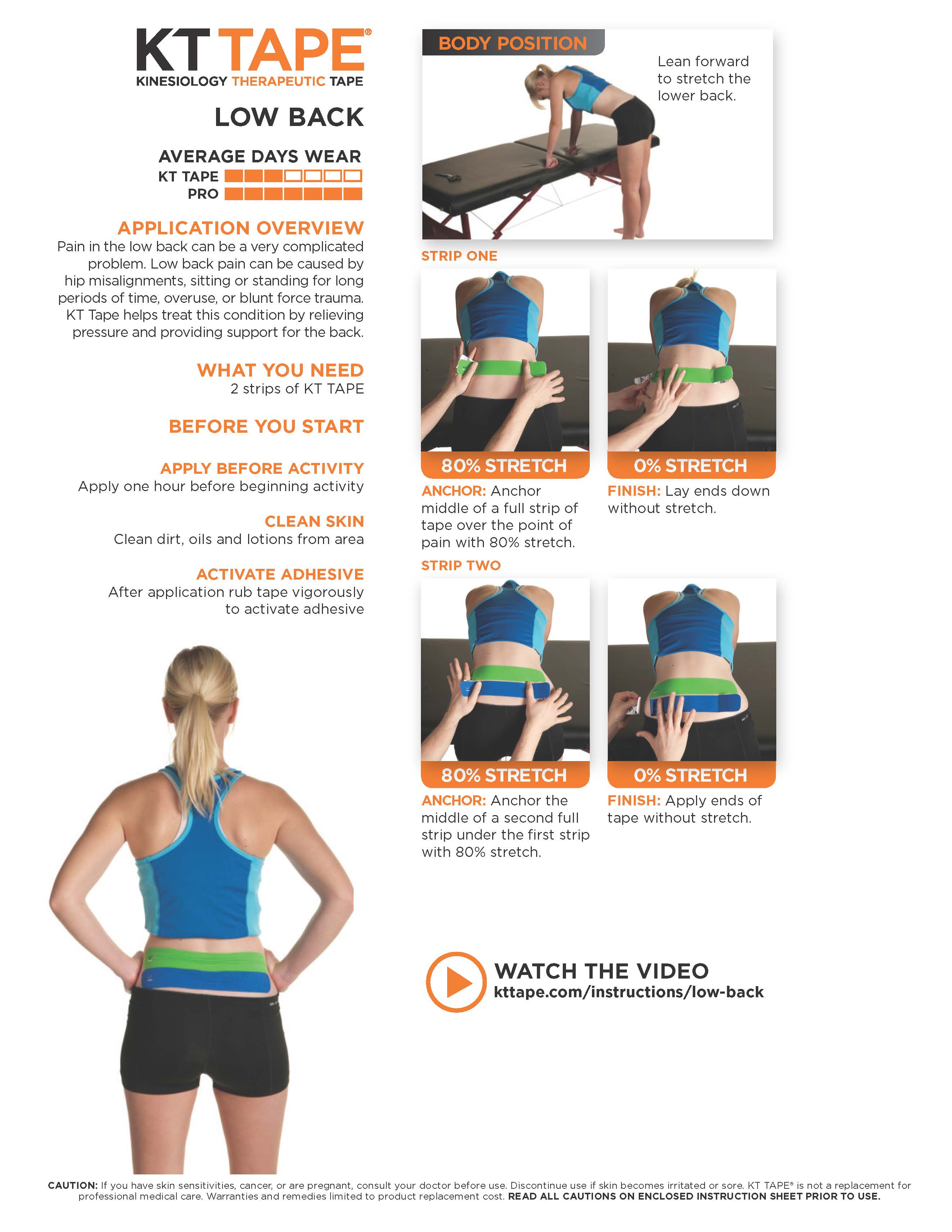 Lower Back Pain - KT Tape