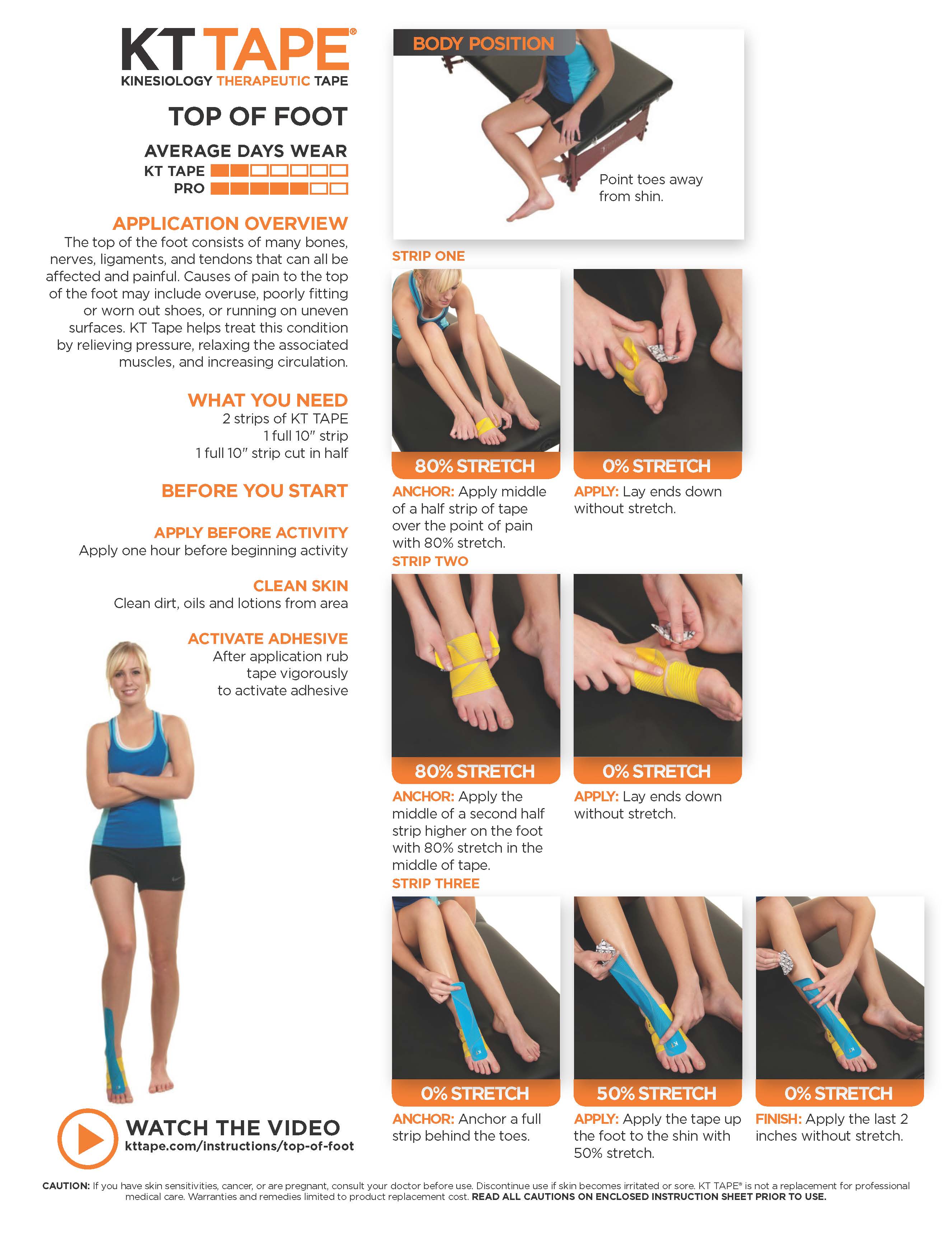 Top of Foot Pain - KT Tape • TheraTape Education Center