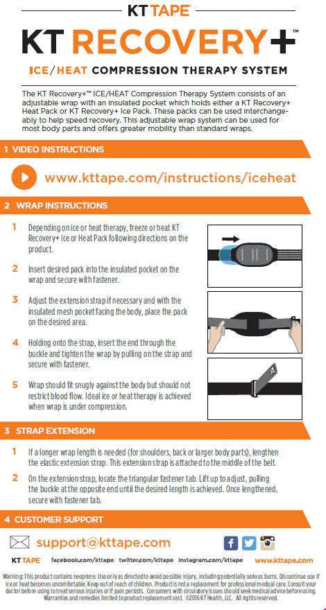 KT Tape KT Recovery Plus Compression Therapy System, Ice/Heat